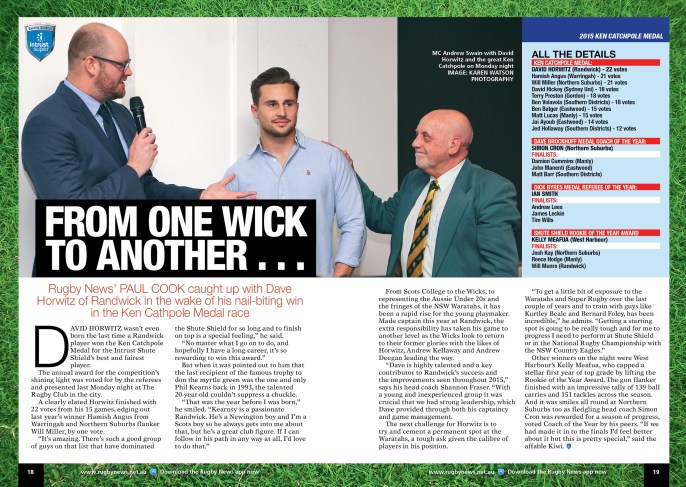 Ken Catchpole Medal 2015