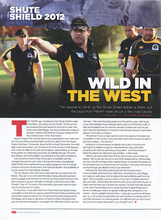 Waratahs v Bulls Match Program_2012_Penrith