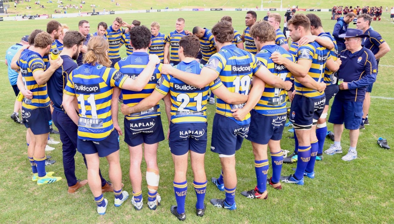 Sydney Uni v Norths team huddle_PF_2020_AJF