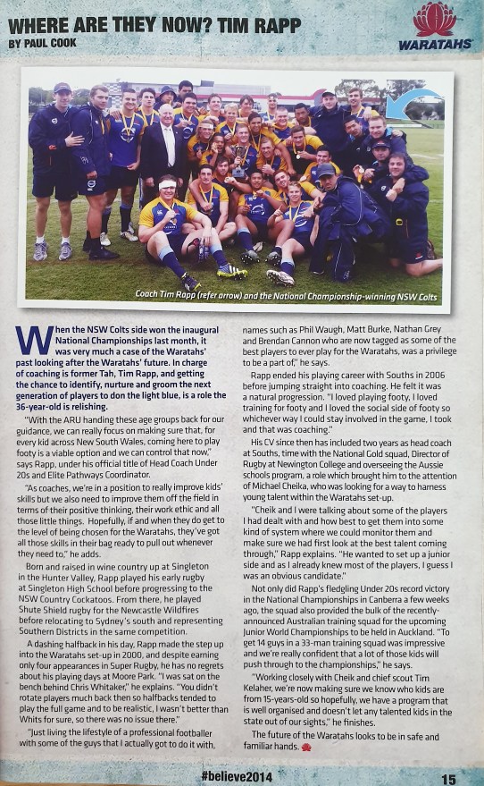 Where are they now_Tim Rapp_2014